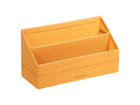 RHODIA Porte-courrier, en simili cuir, orange