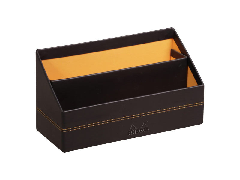RHODIA Porte-courrier, en simili cuir, noir