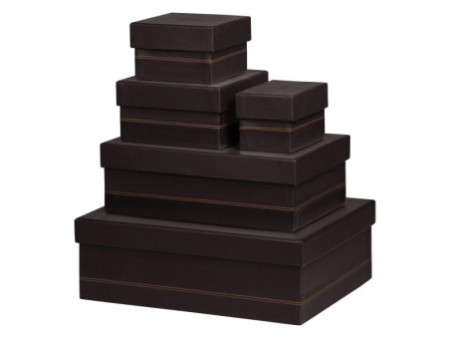 RHODIA Set de boîtes cadeau, noir, 5 pièces