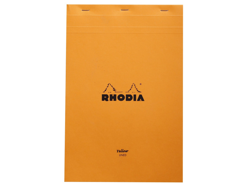 RHODIA Bloc agrafé No. 19 Yellow, A4+, ligné, orange