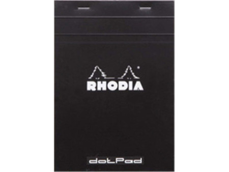 RHODIA Bloc-notes agrafé 'dotPad', A5, pointillé, noir