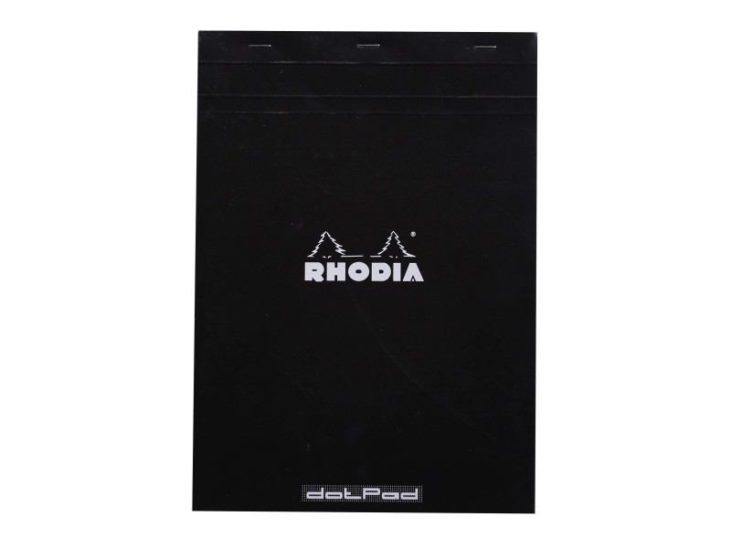RHODIA Bloc-notes agrafé 'dotPad', A4, pointillé, noir