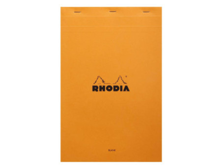 RHODIA Bloc agrafé No. 19, format A4+, uni, orange