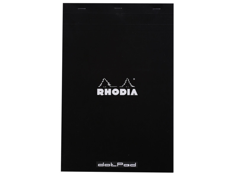 RHODIA Bloc-notes agrafé 'dotPad', A4+, pointillé, noir