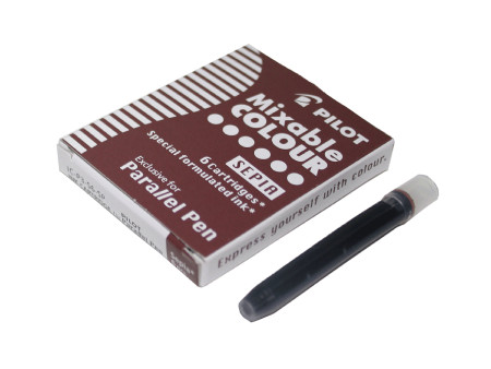 PILOT Cartouches d'encre pour stylo Parallel Pen, sepia