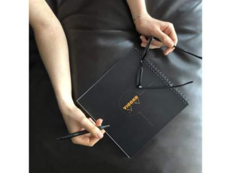 RHODIA Bloc spiralé Reverse Book, 210 x 210 mm, noir