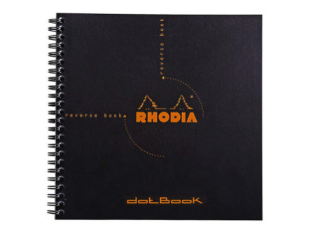 RHODIA Bloc spiralé Reverse Book, 210 x 210 mm, noir