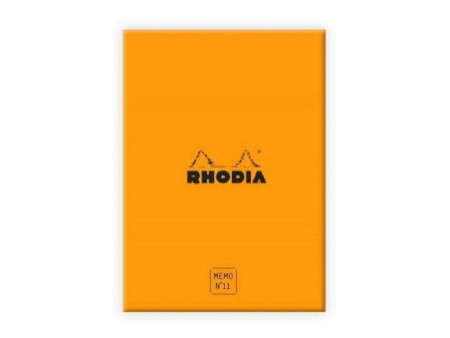RHODIA Bloc mémo No. 11, 85 x 115 mm, quadrillé, orange