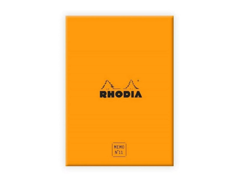 RHODIA Bloc mémo No. 11, 85 x 115 mm, quadrillé, orange
