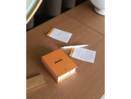 RHODIA Bloc mémo No. 11, 85 x 115 mm, quadrillé, orange