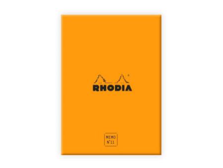 RHODIA Bloc mémo No. 11, 85 x 115 mm, ligné, orange