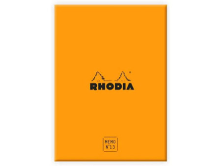 RHODIA Bloc mémo No. 13, 115 x 160 mm, ligné, orange