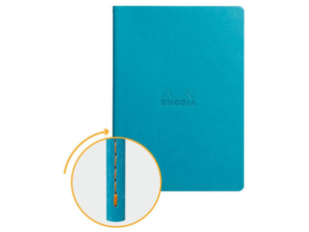 RHODIA Carnet piqûre textile RHODIARAMA, A5, ligné