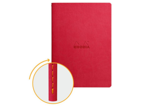 RHODIA Carnet piqûre textile RHODIARAMA, A5, ligné