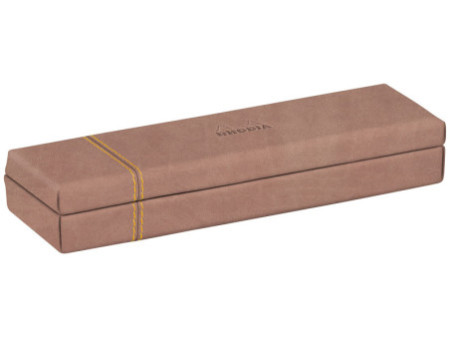 RHODIA Plumier, en simili cuir, bois de rose