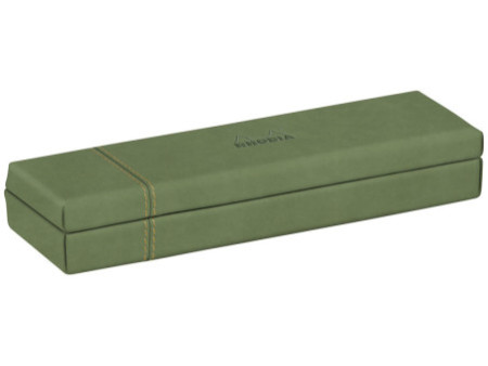 RHODIA Plumier, en simili cuir, sauge