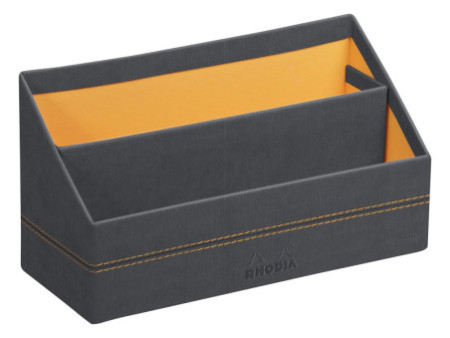 RHODIA Porte-courrier, en simili cuir, titane