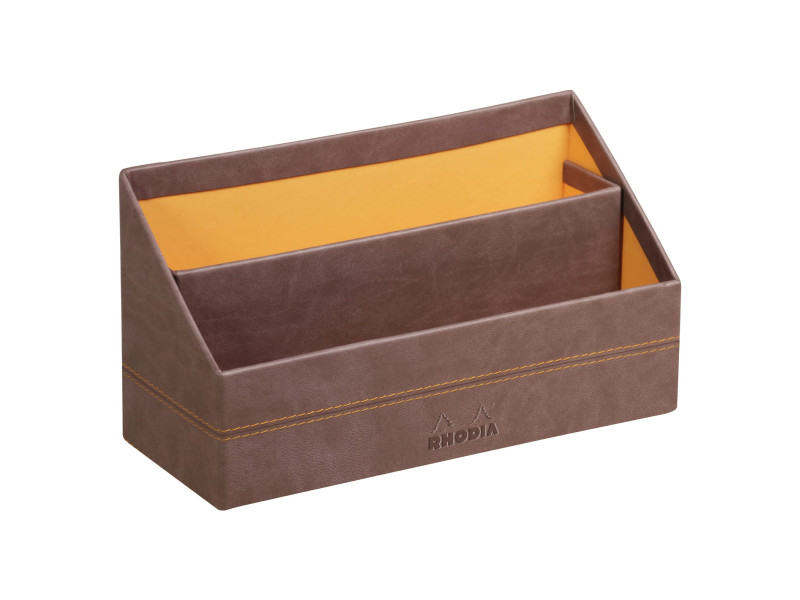 RHODIA Porte-courrier, en simili cuir, chocolat