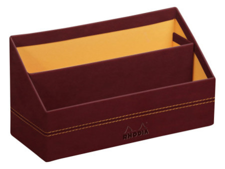 RHODIA Porte-courrier, en simili cuir, lie de vin