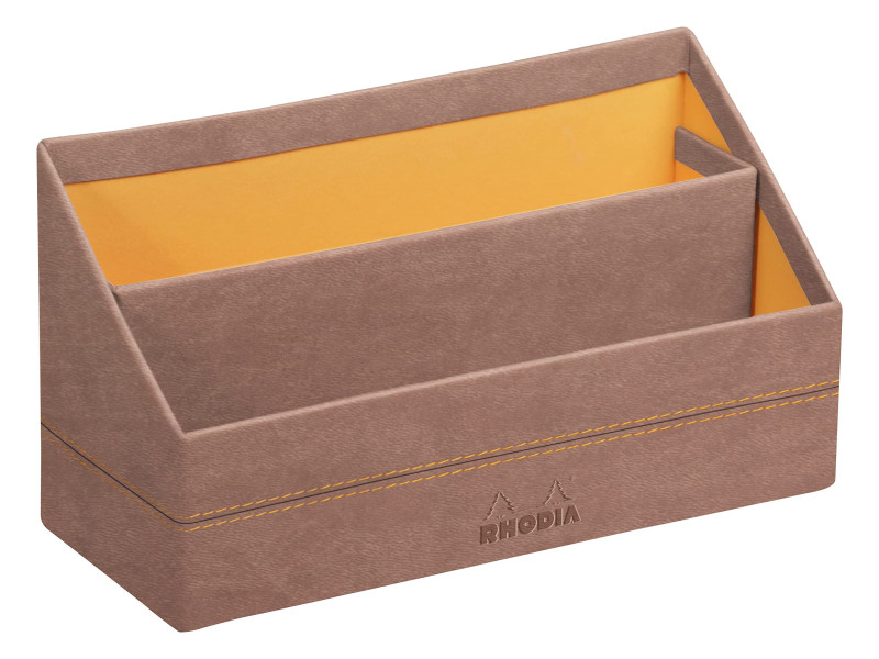 RHODIA Porte-courrier, en simili cuir, bois de rose