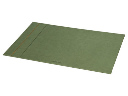 RHODIA Sous-main, en similicuir, sauge