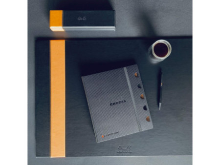 RHODIA Sous-main, en similicuir, coquelicot