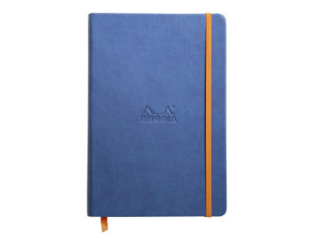 RHODIA Carnet rigide RHODIARAMA, A5, ligné, bleu saphir