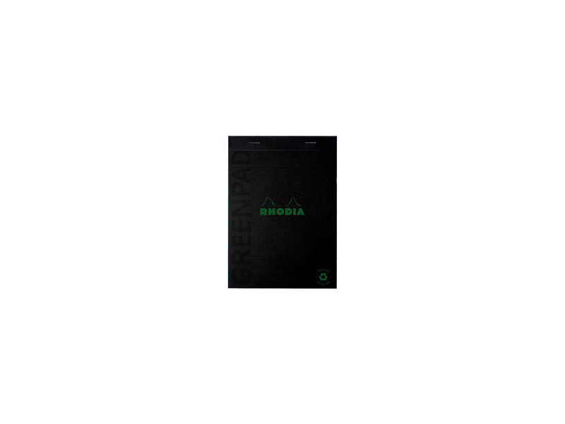 RHODIA Bloc-notes GREENPAD, A5, quadrillé, noir