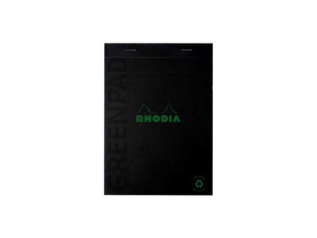 RHODIA Bloc-notes GREENPAD, A5, ligné, noir