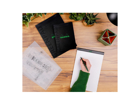 RHODIA Bloc-notes GREENPAD, A4, quadrillé, noir