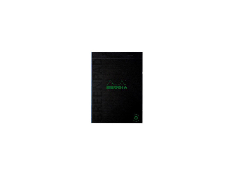 RHODIA Bloc-notes GREENPAD, A4, ligné, noir