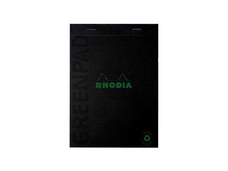 RHODIA Bloc-notes GREENPAD, A4+, quadrillé, noir