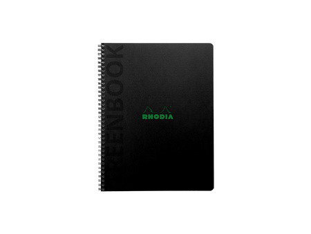 RHODIA Cahier à spirale GREENPAD, A5+, ligné, noir