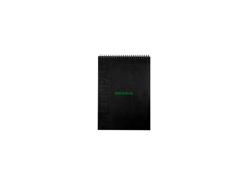 RHODIA Bloc reliure intégrale GREENPAD, A4+, ligné, noir