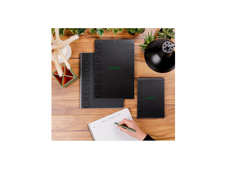 RHODIA Cahier à spirale GREENPAD, A5+, ligné, noir