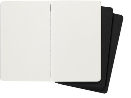MOLESKINE Cahier, L/A5, uni, carton, noir