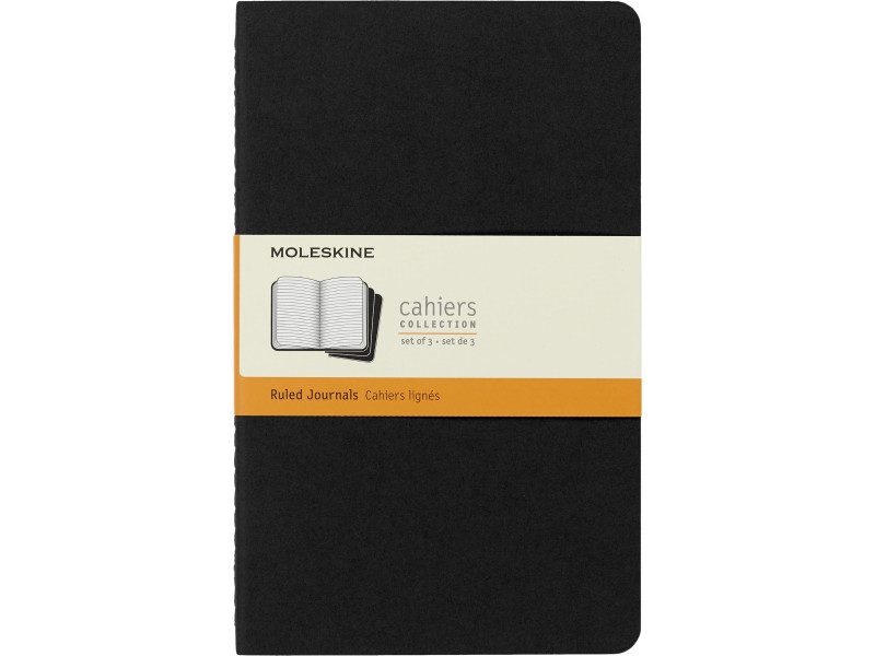 MOLESKINE Cahier, L/A5, ligné, carton, noir