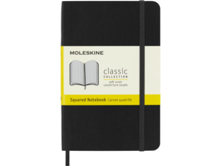 MOLESKINE Carnet souple, P/A6, quadrillé, noir