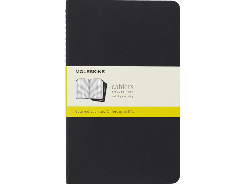 MOLESKINE Cahier, L/A5, quadrillé, carton, noir