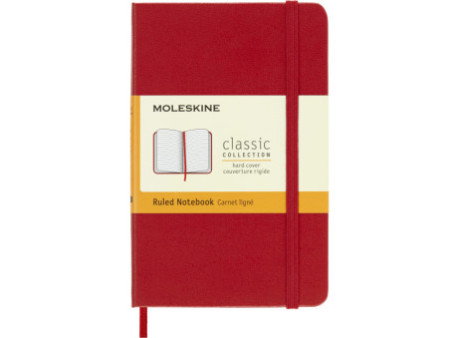 MOLESKINE Carnet rigide, P/A6, ligné, rouge écarlate