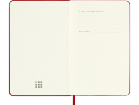 MOLESKINE Carnet rigide, P/A6, ligné, rouge écarlate