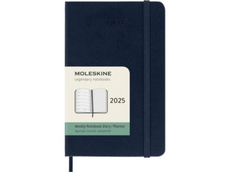 MOLESKINE Agenda 2026, semainier, L/A5, rigide, bleu