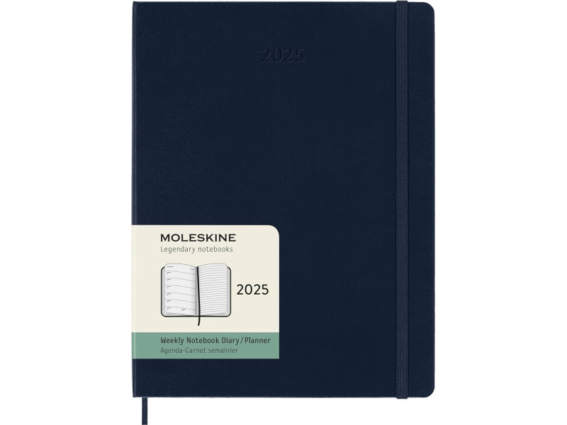 MOLESKINE Agenda 2026, semainier, XL, rigide, bleu