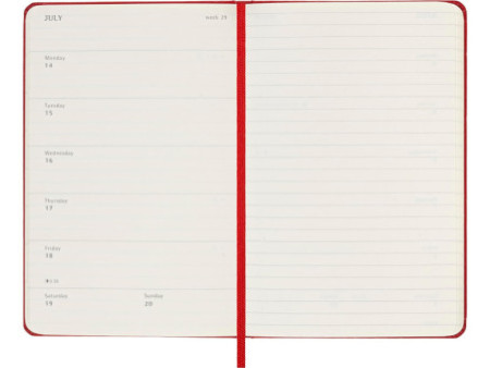 MOLESKINE Agenda de poche 2026, semainier, P/A6, rouge