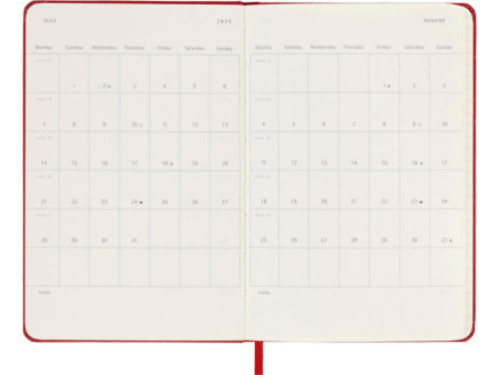 MOLESKINE Agenda de poche 2026, semainier, P/A6, rouge