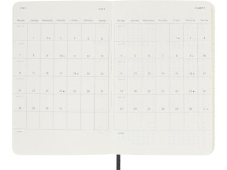 MOLESKINE Agenda de poche 2026, journalier, P/A6, noir