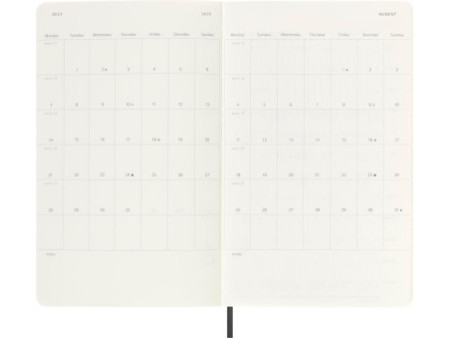 MOLESKINE Agenda 2026, journalier, L/A5, souple, noir