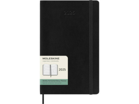MOLESKINE Agenda 2026, semainier, L/A5, souple, noir
