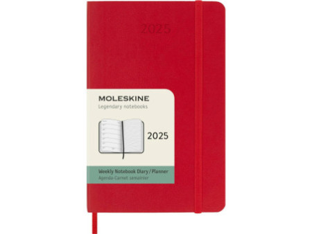 MOLESKINE Agenda de poche 2026, semainier, P/A6, rouge