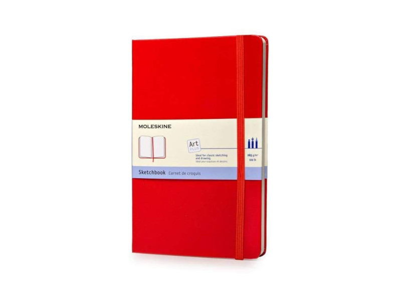MOLESKINE Carnet de croquis, L/A5, 165 g/m2, rigide, rouge